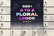 520 A to Z Floral Logos Bundle, a Branding & Logo Template by AN Productions (Thumbnail 1 of 223)