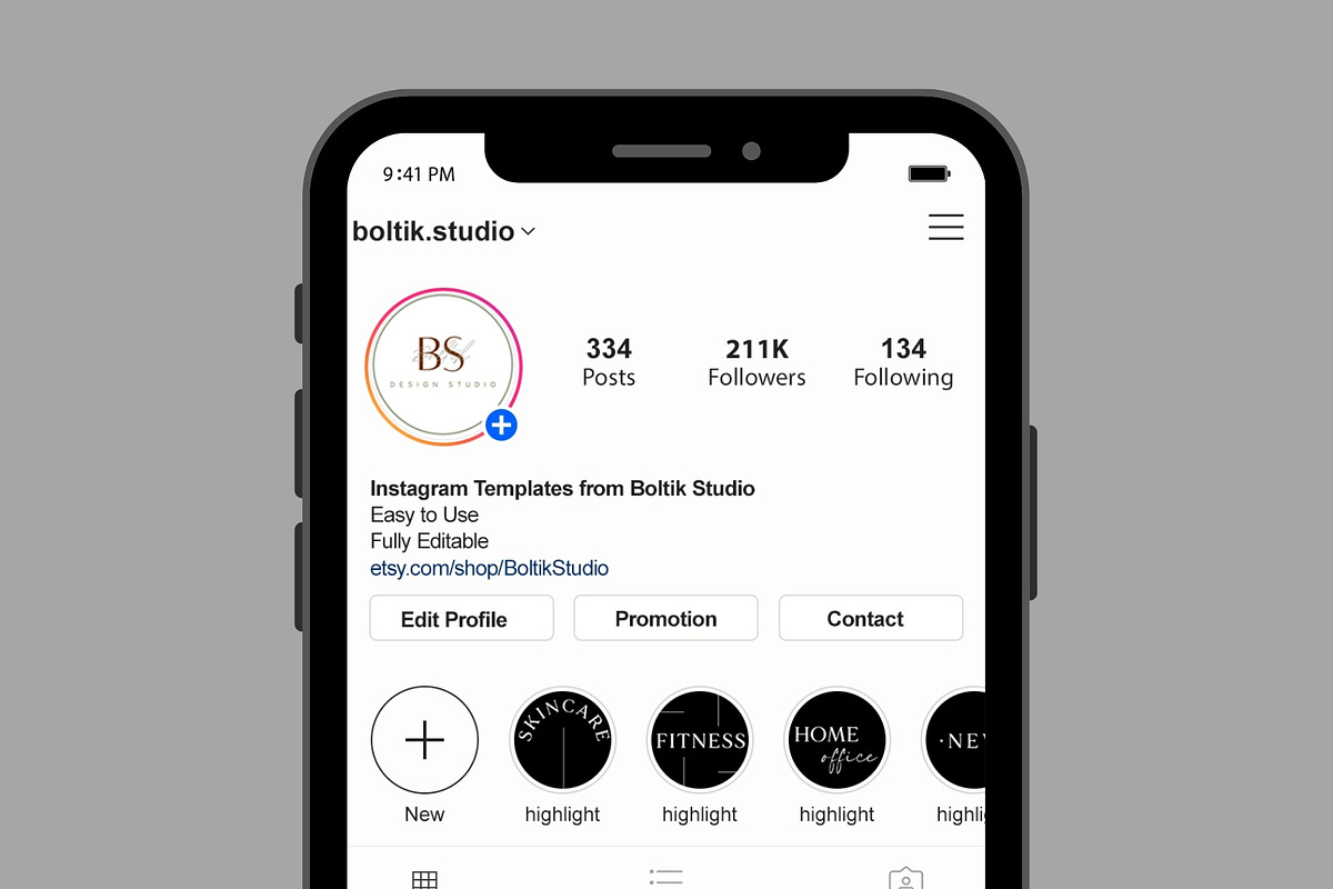 Black Instagram Highlight Covers, a Social Media Template by Boltik Studio (Photo 2 of 7)
