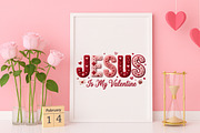Crochet Jesus is My Valentine PNG, an Illustration by Canvas Craft (Thumbnail 5 of 7)