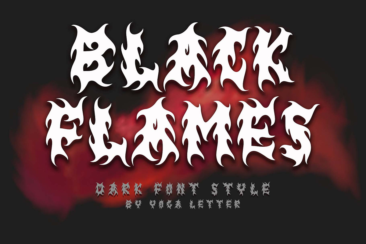 Black Flames, a Blackletter Font by Yoga Letter (Photo 1 of 8)