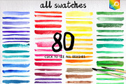 80 Watercolor Vector brushes, a Brush Add-On by Tatianakost49 (Thumbnail 2 of 7)