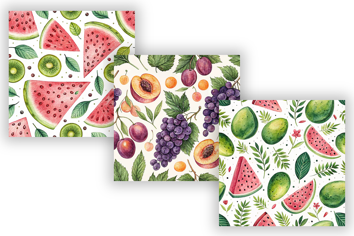 Fruit Seamless Pattern Digital Paper, a Pattern Graphic by FloridPrintables (Photo 4 of 9)