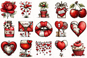 Whimsical Valentine's Day Clipart, an Illustration by OK Design (Thumbnail 3 of 6)