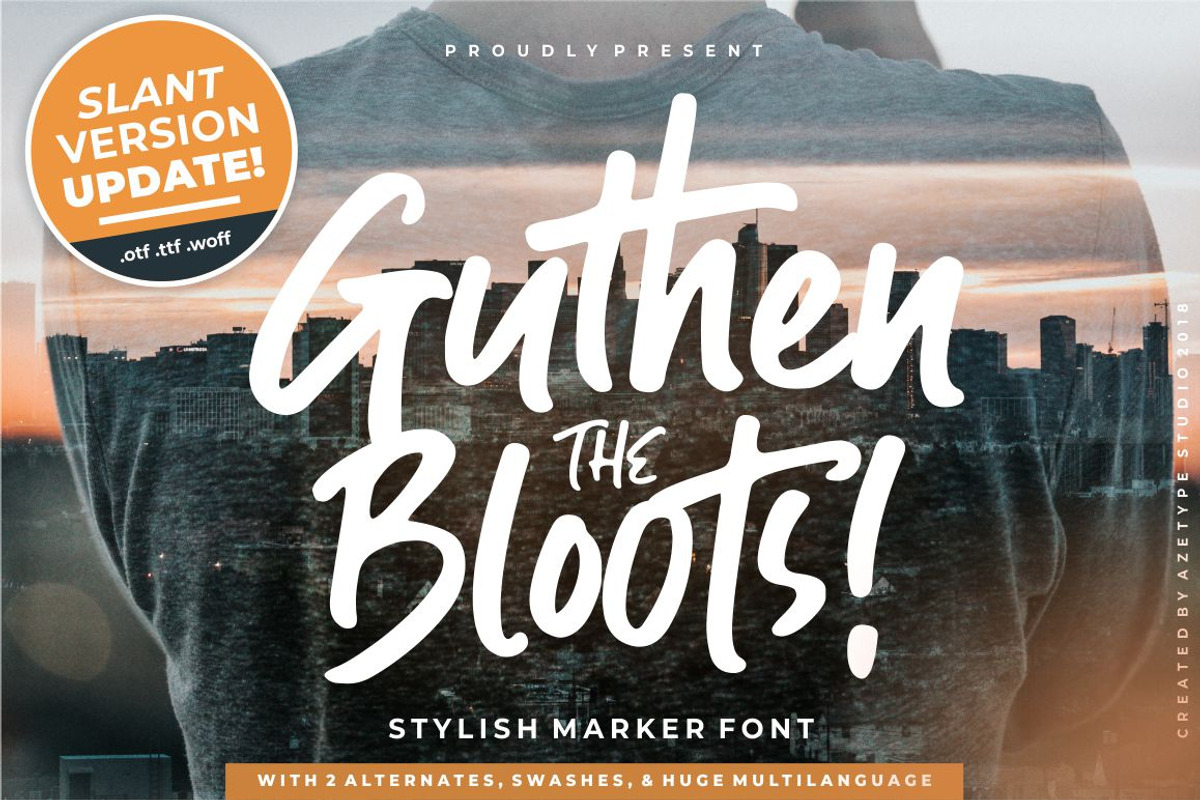 Guthen Bloots, a Script Font by azetypestudios.com (Photo 1 of 21)