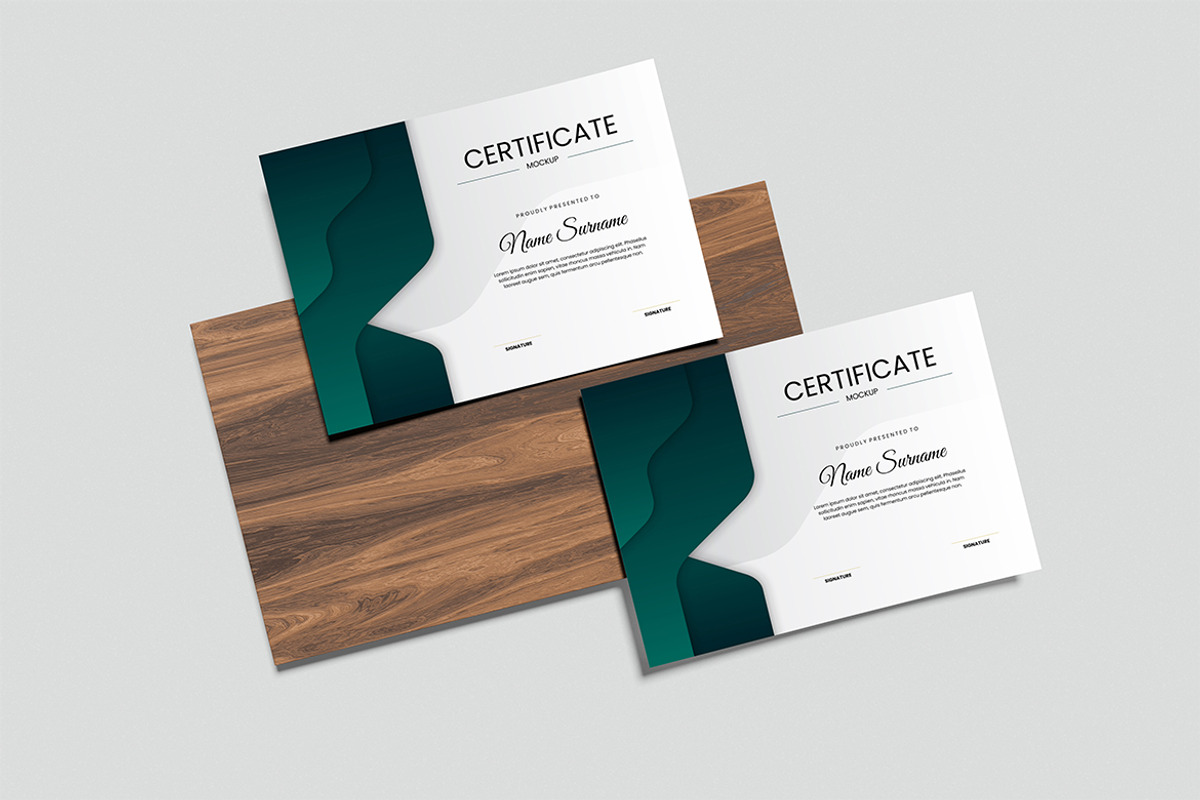 Certificate Mockup, an Advertising Mockup by Twins_studio926 (Photo 2 of 5)