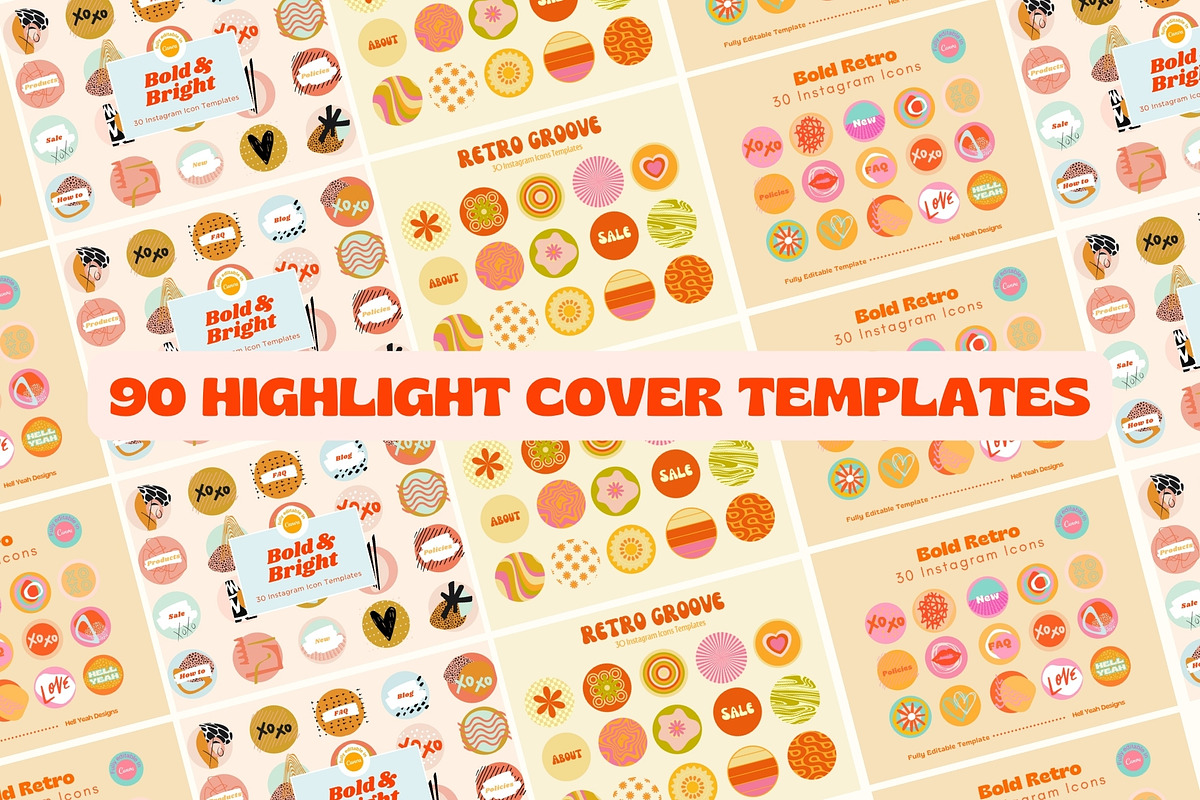 HUGE Bold Instagram Templates Bundle, a Social Media Template by Hell Yeah Designs (Photo 8 of 11)