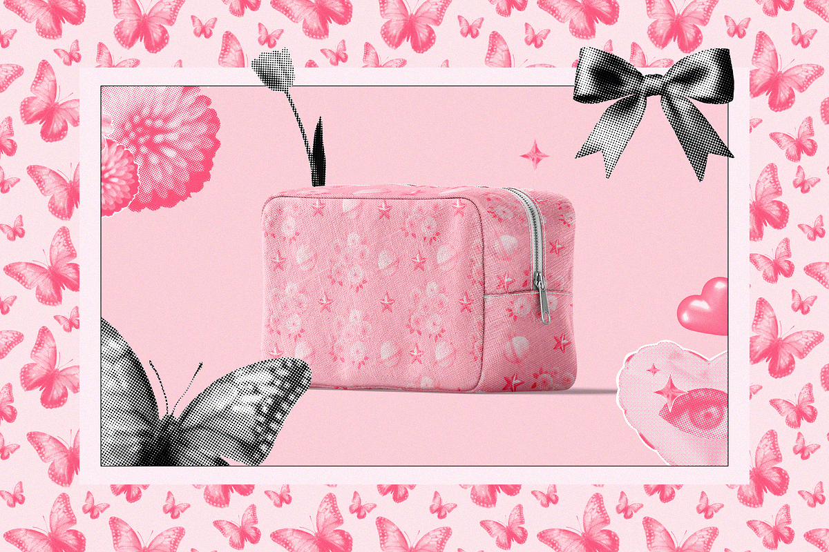 Pink Halftone Collage Elements, an Object Graphic by Animoon (Photo 13 of 19)