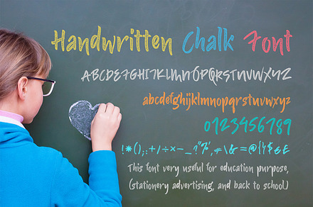 Handwritten Chalk Font, a Script Font by OWPictures