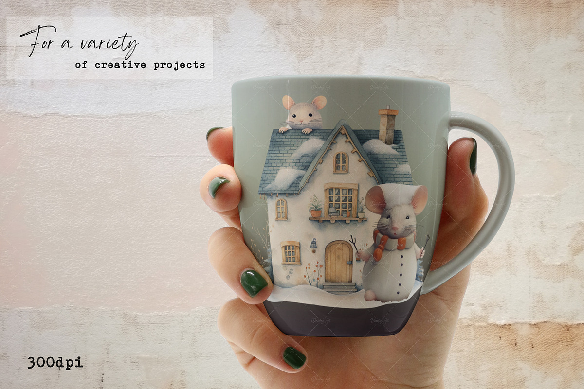 Winter Mouse Whimsy, an Animal Illustration by Dazzling Art Boutique (Photo 10 of 12)