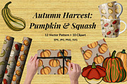 Autumn Harvest: Pumpkin & Squash, a Pattern Graphic by Elatedowl (Thumbnail 1 of 13)