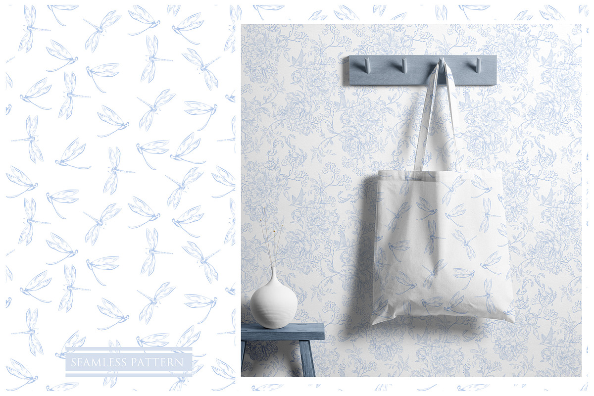 TOILE DE JOUY BLUE & BLACK, an Object Graphic by Knopazyzy (Photo 10 of 19)