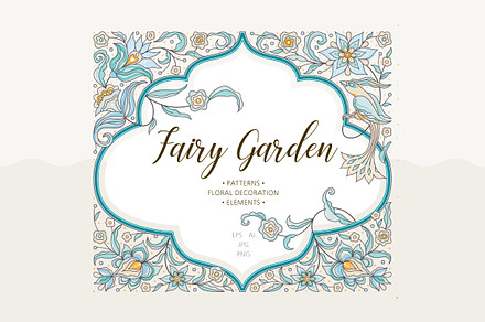 Fairy Garden. Ethnic Floral Decor