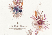 Cold Night Flowers, a Decorative Illustration by Webvilla Studio (Thumbnail 1 of 6)