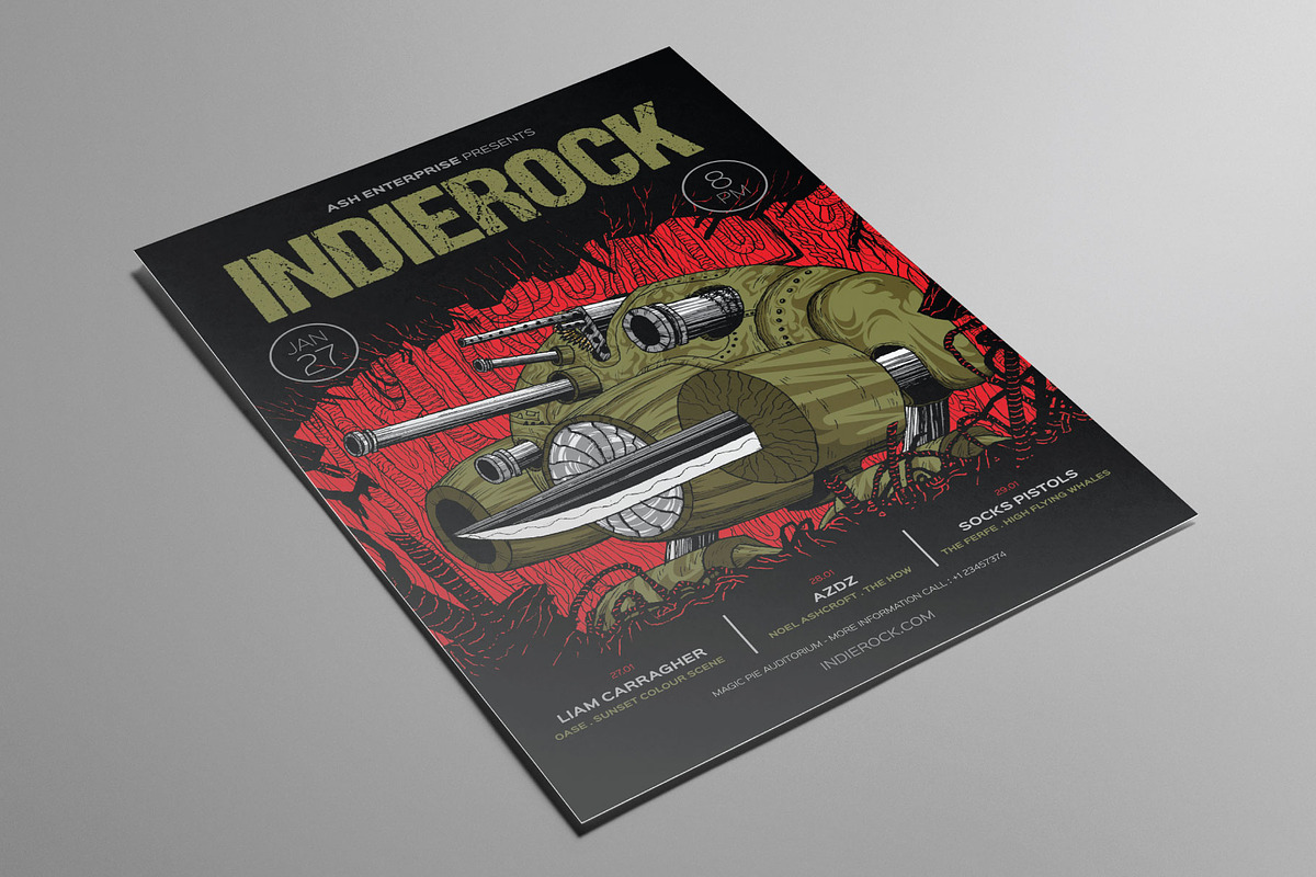 Hand Drawn Tank Robot Flyer, a Flyer Template by ashenterprise (Photo 2 of 3)