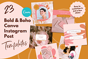Boho Canva Instagram Post Templates, a Social Media Template by Kurly Creative (Thumbnail 2 of 9)