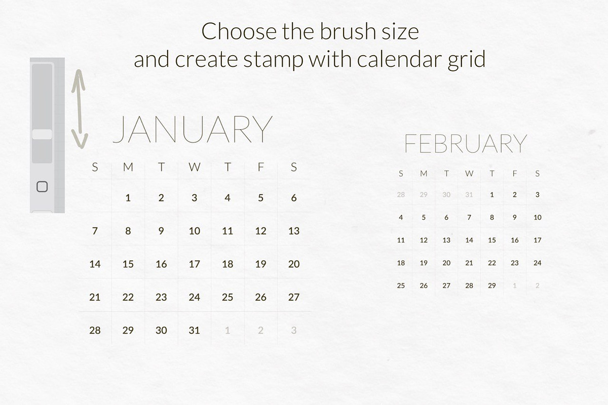 Planner stamps, calendar 2024 stamps, a Brush Add-On by Let's Art (Photo 3 of 3)