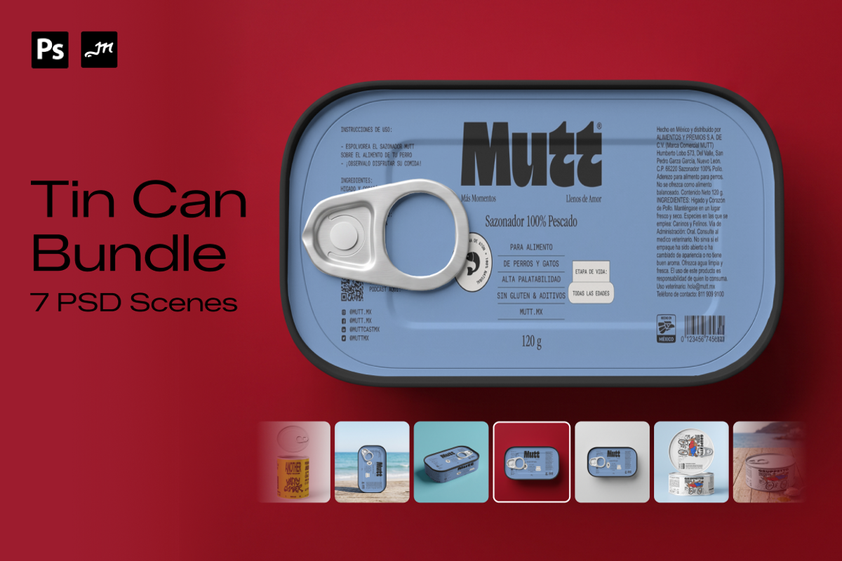 Tin Can Mockup Bundle, a Packaging Mockup by mockeyai (Photo 1 of 9)