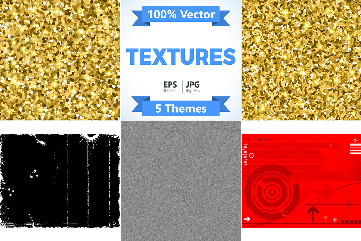 Grunge and Golden Textures, a Decorative Illustration by TAlex (Photo 1 of 6)