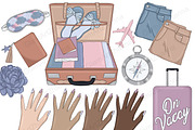 Travel Clipart Collection, a Transportation Illustration by GlamArtZhanna (Thumbnail 4 of 6)