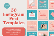 50 Instagram Post Templates - Canva, a Social Media Template by Gebers Marketing & Design (Thumbnail 1 of 7)