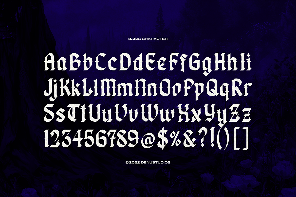 Kujang | Modern Blackletter, a Blackletter Font by Denustudios (Photo 9 of 11)