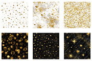 Black Gold Glitter Digital Paper, a Pattern Graphic by CreationArt (Thumbnail 2 of 5)