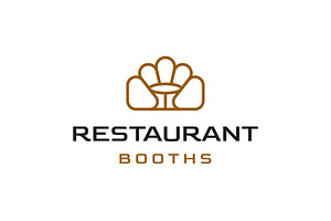 Restaurant Cafe Booths and Seat Logo, a Branding & Logo Template by Buqancreative