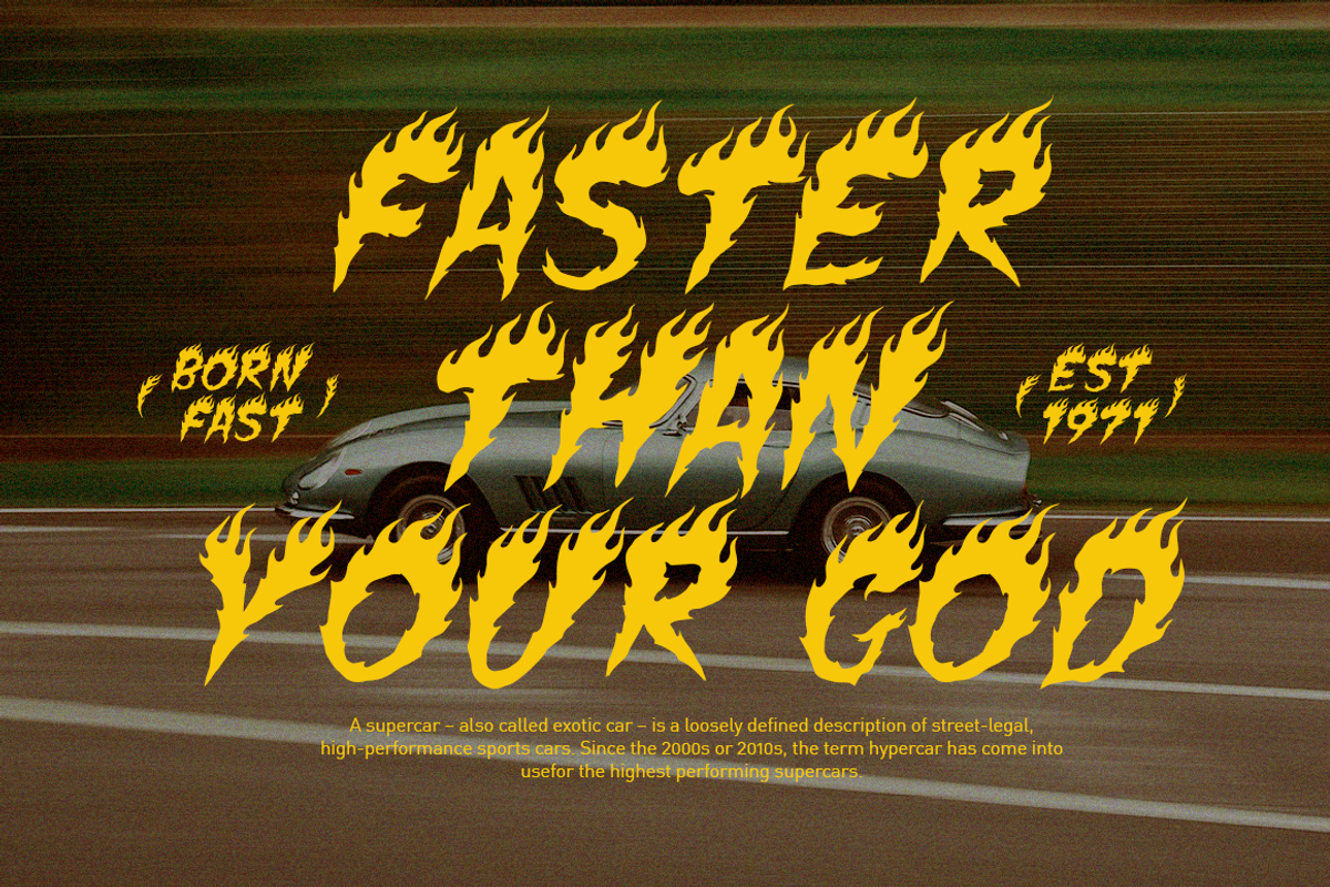 Fire Font | Flames font, a Font by tomatstudio (Photo 2 of 8)