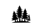 Woodland & Forest Tree Silhouettes B, an Illustration by jahid234 (Thumbnail 9 of 41)
