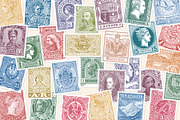 Vintage Postage Stamps Collection, an Object Graphic by Graphic Goods (Thumbnail 3 of 12)