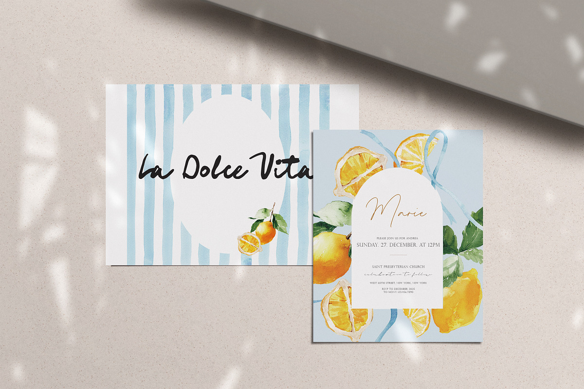 Watercolor Clipart - LA DOLCE VITA, a Decorative Illustration by Beigetime (Photo 13 of 13)