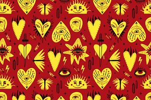 Red And Yellow Magic Pattern