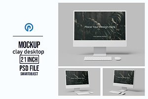 Clay desktop mockup