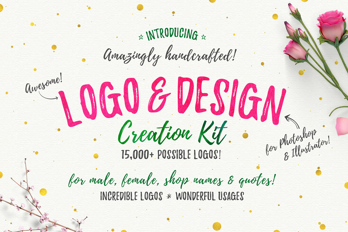 Awesome Logo & Design Creation Kit, a Branding & Logo Template by SNIPESCIENTIST (Photo 1 of 31)