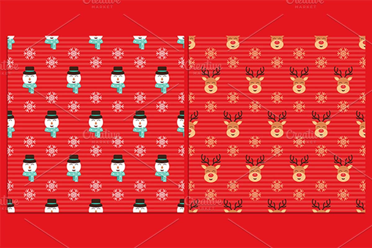 Christmas Seamless Pattern Set, a Pattern Graphic by Stockaholic (Photo 3 of 6)