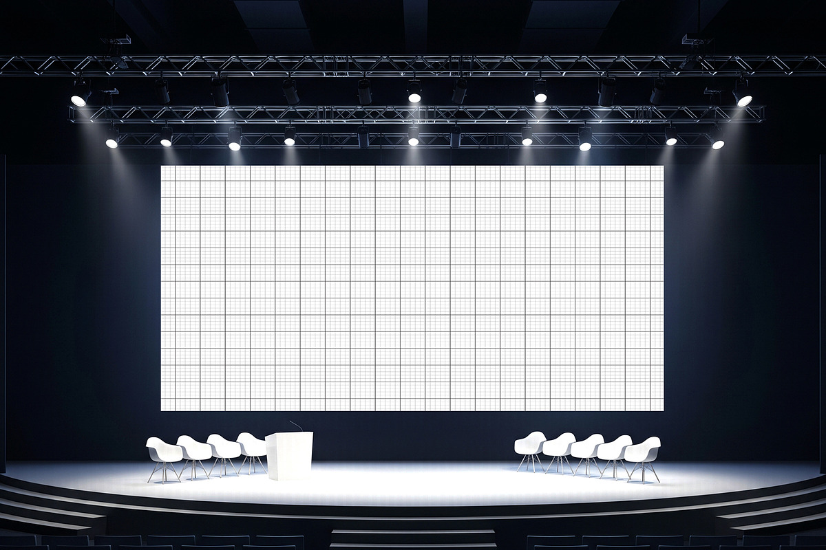 Conference Stage Screen Mockup