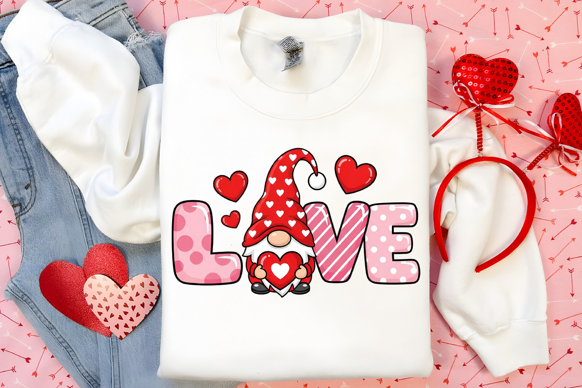 LOVE Gnome Png, Valentines Day PNG, an Illustration by Canvas Craft (Photo 5 of 6)
