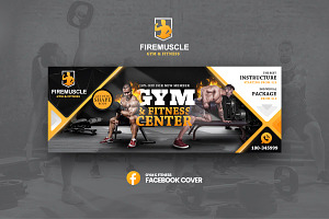 Firemuscle - Gym Facebook Cover, a Social Media Template by Youwes Template