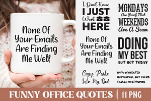 Funny Office Quotes SVG PNG Bundle, an Illustration by RobertsArt