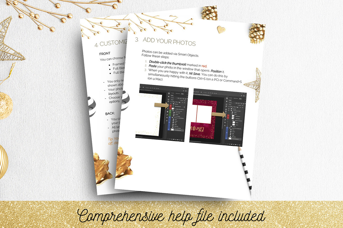 Christmas Card Template Photographer, a Card Template by Nifty Template Studio (Photo 8 of 10)