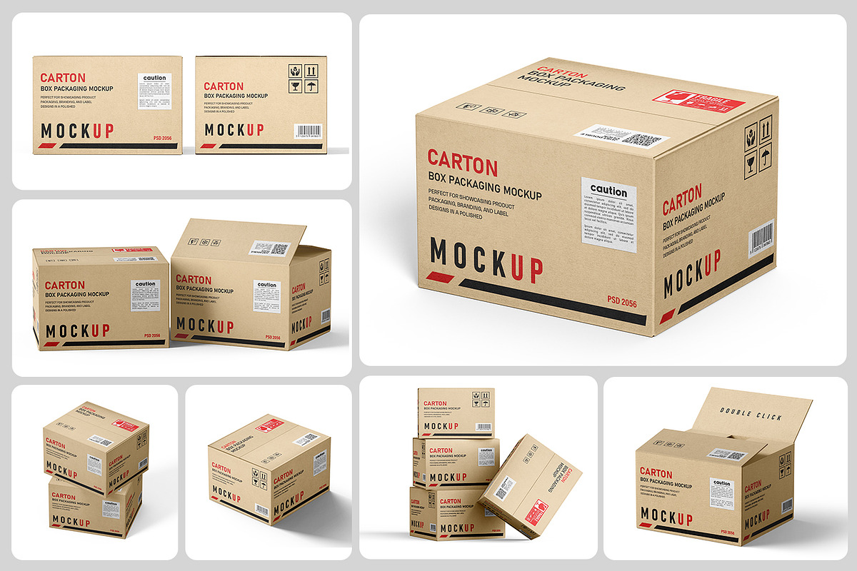 Kraft Carton Packaging Box Mockup, a Packaging Mockup by Ram Studio (Photo 4 of 13)