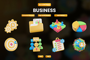 Business 3D Icon Pack, an Object Graphic by Artnivora.Std