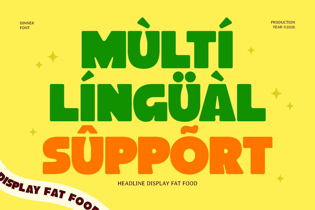 DINNER - Headline Bold Fat Font, a Sans Serif Font by Sensatype (Photo 13 of 13)