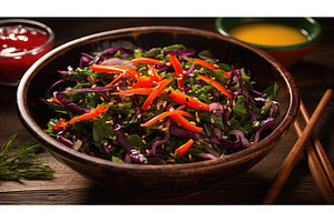 traditional seaweed salad ai, a Nature Photo by pikepicture