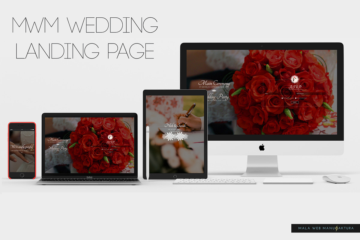 mWm Wedding Landing Page Theme, a HTML Template by mWm Themes (Photo 1 of 6)