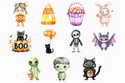 Watercolor Cute Halloween Clipart, an Illustration by Design Market (Thumbnail 5 of 5)