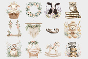 Boho Baby Animals Clipart, a Seasonal Illustration by Design Market (Thumbnail 2 of 4)