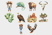 Watercolor Cowboy Wild West Clipart, a Seasonal Illustration by Design Market (Thumbnail 5 of 5)