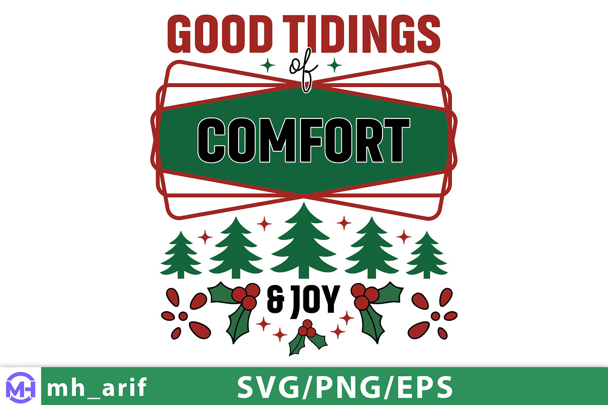 Good Tidings of Comfort & Joy SVG, a Graphic by mh_arif (Photo 1 of 4)