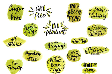 Eco Product Lettering Clipart